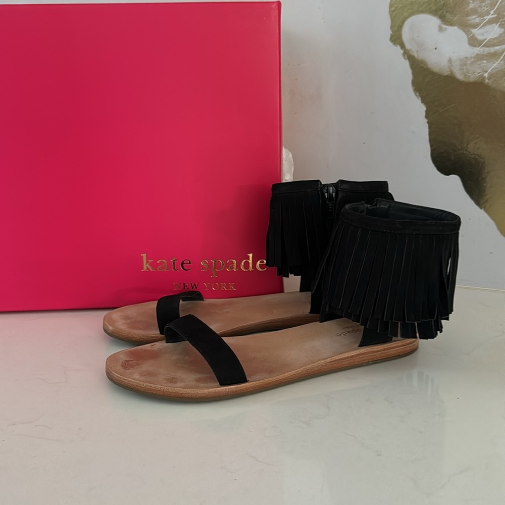 Kate Spade Flat Fringe-cuff Sandal
